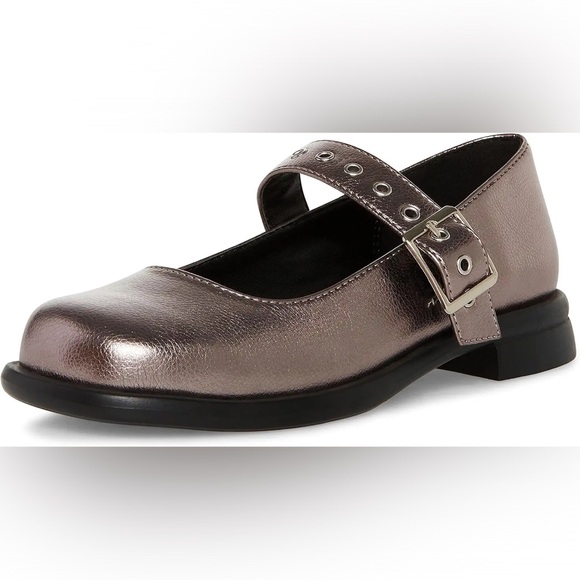 Steve Madden Kids Bitsy Mary Jane Shoes in Pewter Silver size 3 - Picture 4 of 7